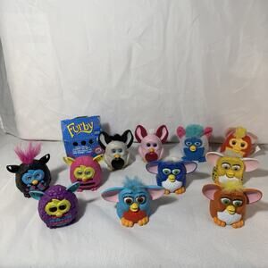 Vintage McDonalds/ Burger King Furby Happy Meal Toys Lot Of 11 Assorted
